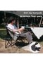 AUTO FAMILY Foldable Moon Camping Chair – Portable Lounge Chair with Cup Holder, Chair Outdoor - 3
