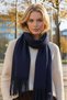 Women's Soft Textured Tasseled Winter Boucle Scarf Shawl - 5