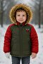 Thick Waterproof Hooded Inflatable Children's Coat with Fur Inside. 1 Year Old /2 Years Old/3 Years Old/4 Years Old