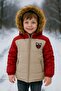 Thick Waterproof Hooded Inflatable Children's Coat with Fur Inside. 1 Year Old /2 Years Old/3 Years Old/4 Years Old