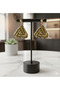 Dorure Gold Black Triangle Design Earrings – Handmade Modern and Stylish Accessory - 3