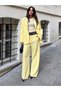Pleated Palazzo Trousers Butter Yellow - 4
