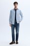 Men's Blue Striped Regular Fit Long Sleeve Shirt - 3