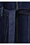 Denim Jumpsuit with Belt - 5