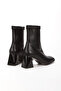 حذاء أسود بكعب سميك قابل للتمدد - 3