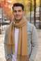 Unisex Soft Textured Tasseled Winter Boucle Scarf Shawl Set of 2 - 4