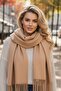 Unisex Soft Textured Tasseled Winter Boucle Scarf Shawl Set of 2 - 6