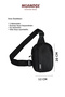 Two Compartment Men's Daily Cross Shoulder Bag Black Crossbag Chest Bag Bodybag - 7