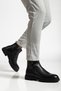 Chelsea Genuine Leather Double Zipper Water & Cold Resistant Guaranteed Non-Slip Sole Black Men's Boots - 3