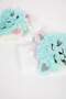 Plush Knitwear Gloves with Cat Figure for Girls A5716A823Wn - 2