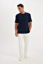 Relax Fit Relaxed Cut Straight Leg Cotton Summer Fabric Trousers D4251Ax24Sm - 3