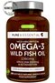 High Absorption Omega-3 Wild Fish Oil 1360mg, EPA&DHA 1000mg & Astaxanthin-180 Sofgels