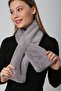 Gray Soft Textured Plush Women's Neck Collar - 5