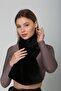 Black Soft Textured Plush Women's Neck Collar - 4