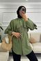 Women's Cape with Belt Detail, High Neck Hijab Shirt, Length: 1.67 Kg: 62 S/M as Pictured