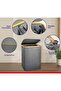 AUTO FAMILY Foldable Laundry Hamper with Lid – Bamboo Frame & Fabric Liner, Clothes Storage Basket - 2