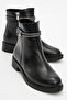 Women's embellished everyday heeled shoes - black leather