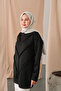 Front V-Neck Detailed Tunic Black - 6