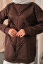 Front V-Neck Detailed Tunic Brown - 6