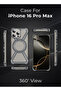 Frameless Aluminum Case with 360° Ring Stand for iPhone 16 Pro Max-Titanium - 6