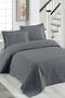 غطاء سرير مزدوج مبطن من نوع Ivy Anthracite