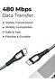 1.2M USB-C to C Cable 3A Fast Charging & 480Mbps Data – Black - 5