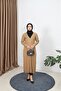 Mercerized Long Cardigan with Pocket Detail