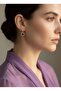 Purple Heart Jewelled Gold Earrings - 3