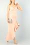 Women's Powder Skirt Flounce and Slit Detailed Strap Evening Dress Emr 090 72648 - 2
