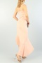 Women's Powder Skirt Flounce and Slit Detailed Strap Evening Dress Emr 090 72648 - 7