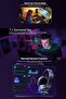 سماعة رأس للألعاب Heroad V200 RGB 7.1 USB سلكية باللون الأسود - 2