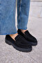 ALBERTO WOMEN'S BLACK SUEDE LOAFERS - 7