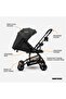 OLLA R+ - Stroller with 5-Point Harness, Reversible Handle, One-Hand Fold, Black, 0–4 Years - 2