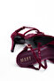 Velvet Noir Series – Cross-Strap, Velvety Shiny Textured, Thin Heeled Black Evening Shoes - 6
