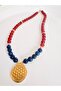 Agate Natural Stone Flower of Life Necklace 46 cm - 4