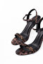 Night Glow Series – Thin Strap, Ankle Buckle, Stone Embroidered Black Heeled Stiletto Shoes - 5