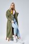 Oversize Trench Coat with Windbreaker Detail