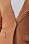 Light Brown Double Breasted Long Blazer Jacket - 5