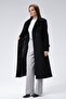 Women's Regular Melton Coat with Windbreaker Detail - 6
