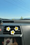 3-Piece Mini Cold White Daisy Flower Car Air Conditioner Ornament Clip Decorations Car Interior Car Accessory - 2