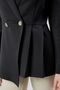 Black Regular Fit Pleat Detailed Blazer Jacket - 6