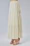 Yellow Crinkle Voile Skirt with Elastic Waist - 7