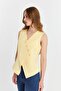 Women's Regular V-Neck Buttoned Vest - 7