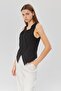 Women's Regular V-Neck Buttoned Vest - 4