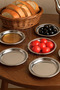 6-Piece Snack and Breakfast Plate Set, Flat Plate, Decorative Serving Tray, Stainless Steel, 11 cm Jam Bowl - 6