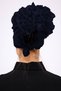 Non-Slip Ruffled Silicone Seamless Bra - Non-Slip Women's Hijab Tie-In Underwear Bra - Navy Blue - 8