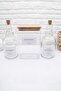 Powder Detergent Jar with Wooden Lid 2000ml-Liquid Detergent and Softener Bottle Mushroom Lid 1000ml - 7