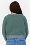 Women Crew Neck Textured Sweater, Green - 3