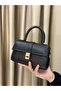 Mini Size Covered Gold Buckle Crossbody Bag Black - 2