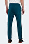 Vikraman in Men's Zipper Pocket Slim Fit Petrol Sweatpants - 5